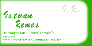 istvan remes business card